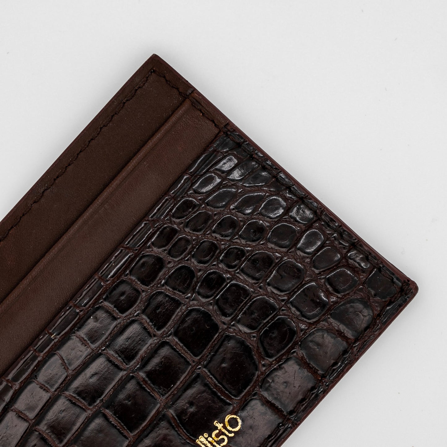 Alligator Cardholder Brown