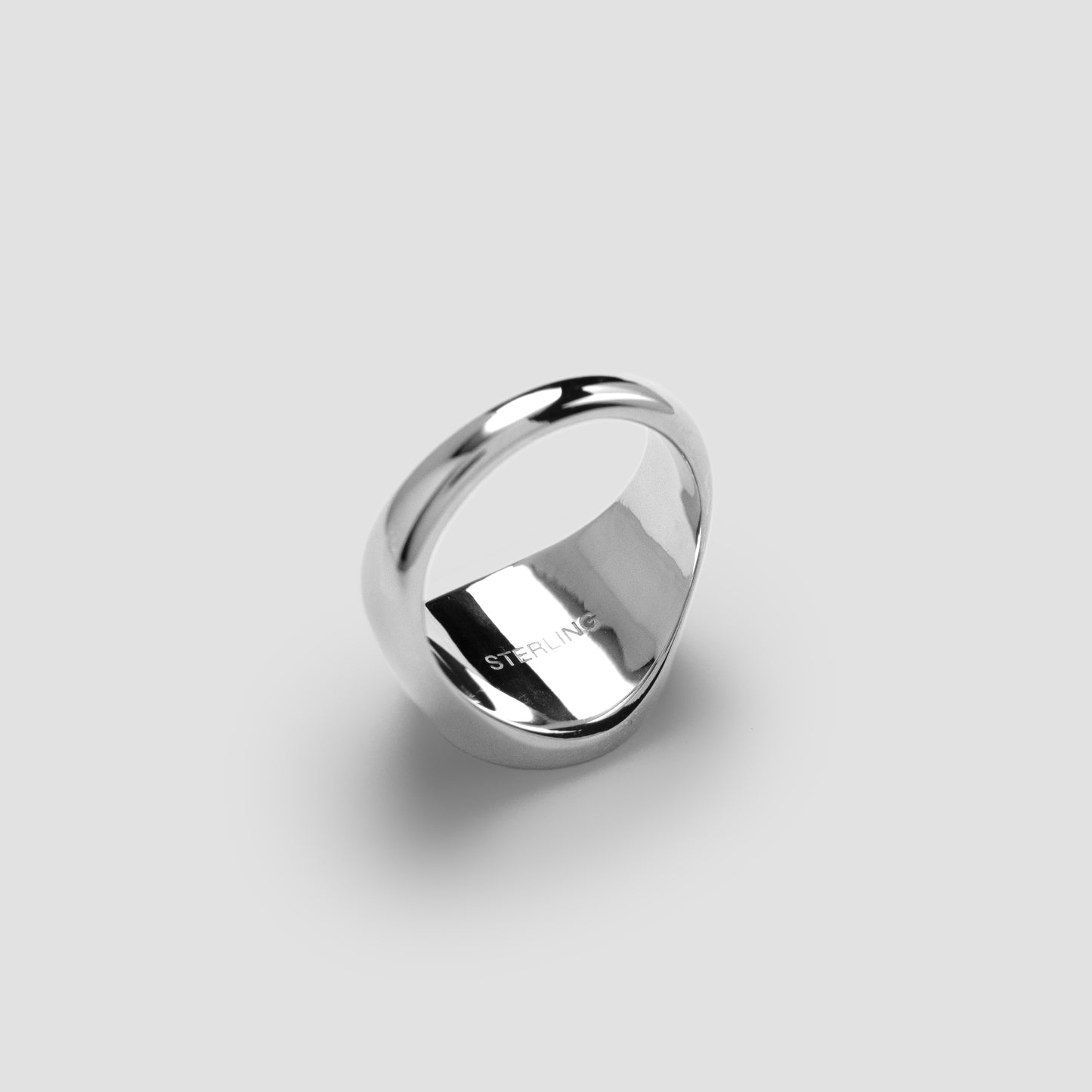 Sterling Signet Ring Round