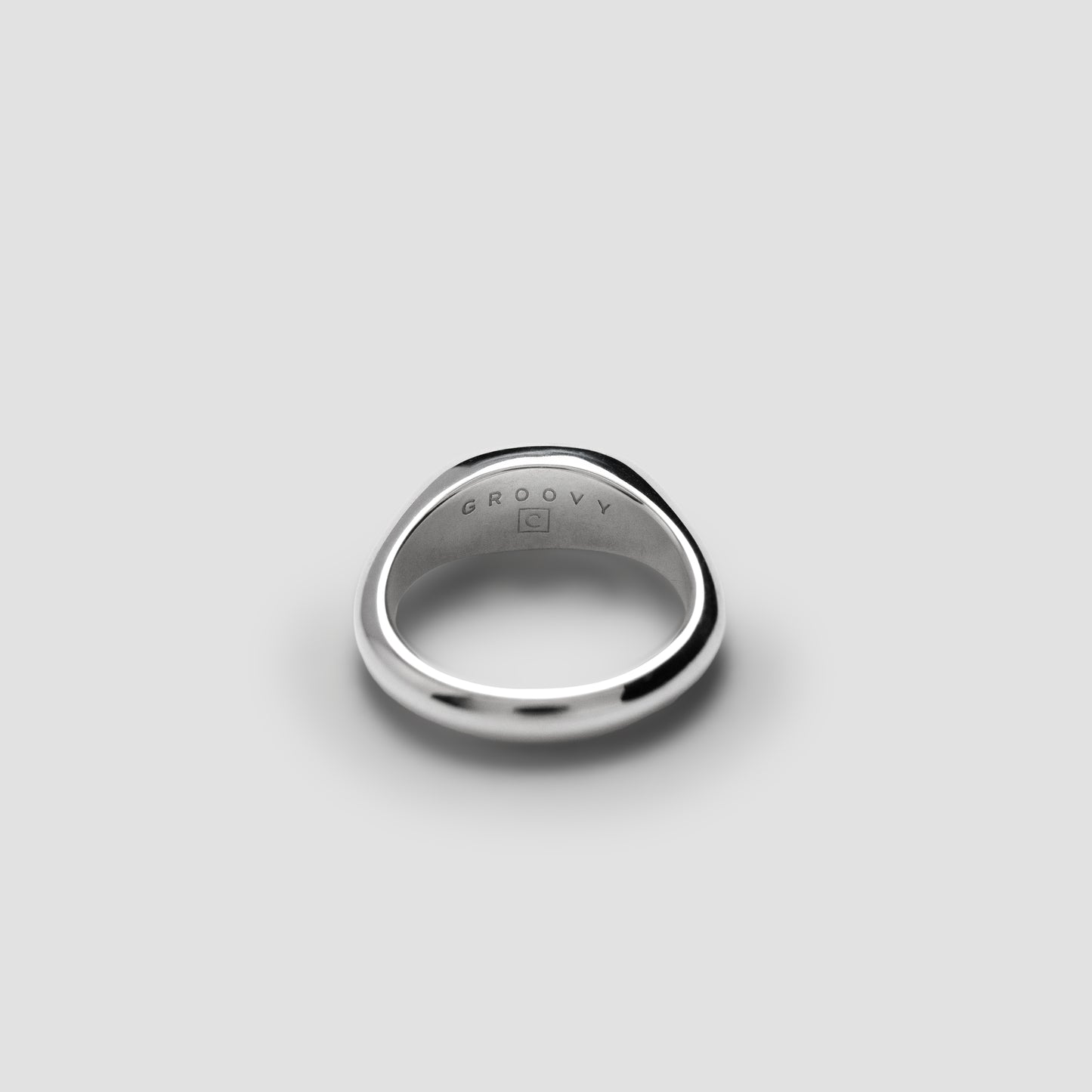 Callisto × GROOVY Sliver Signet Ring “Fine”