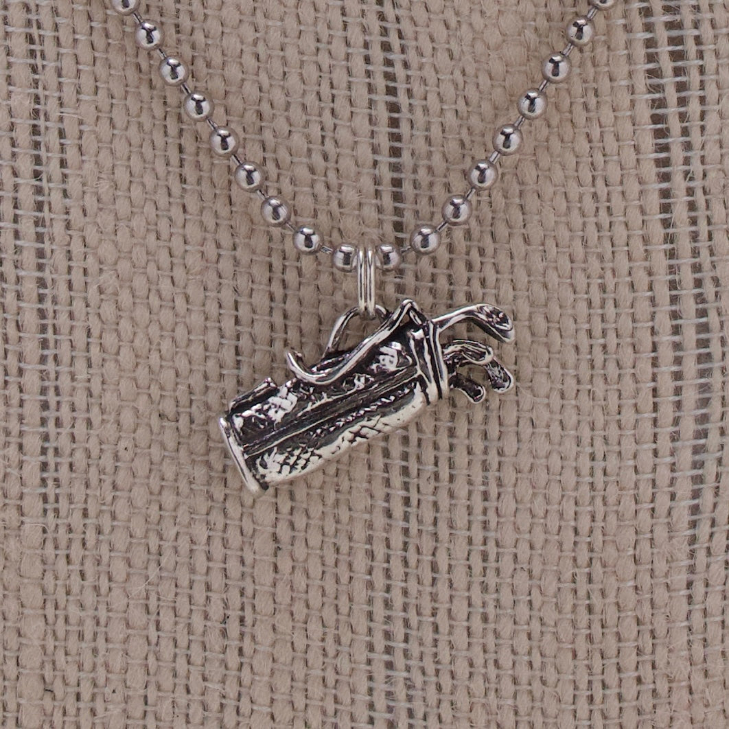 Sterling Fregola Necklace with Golf Bag Pendantby