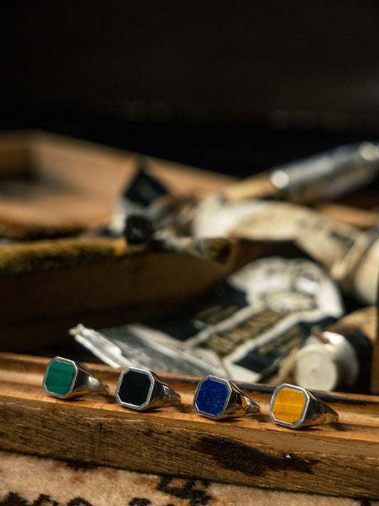 Callisto's Sterling Gemstone Ring Collection - Pigment