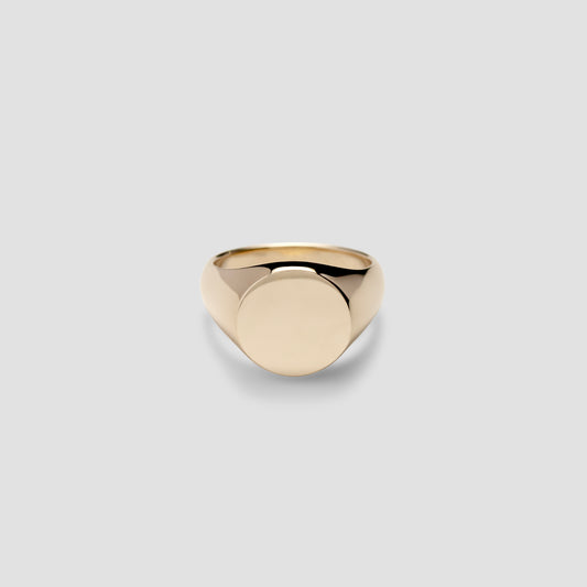 Gold Signet Ring Round