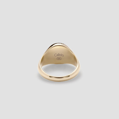 Gold Signet Ring Round