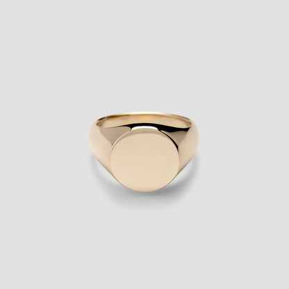 Gold Signet Ring Round