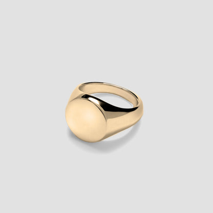 Gold Signet Ring Round