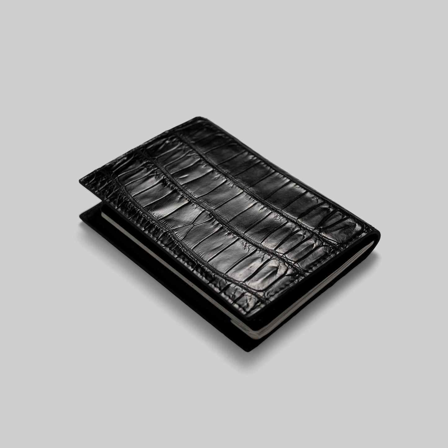 Alligator Passport Holder Black