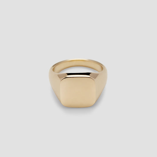 Gold Signet Ring Square