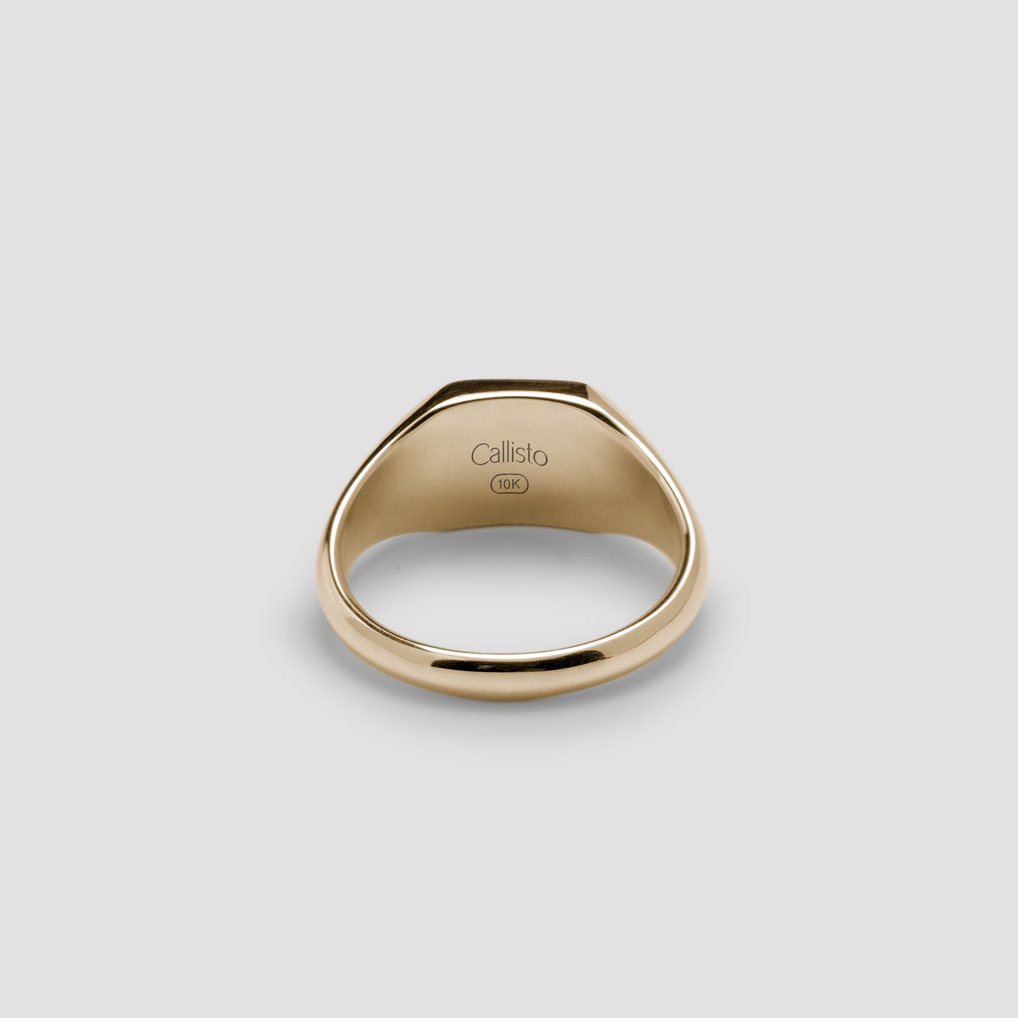 Gold Signet Emerald Ring