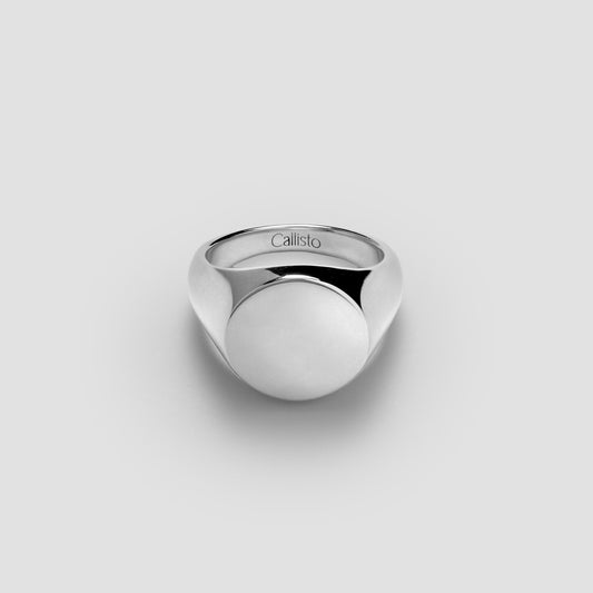 Sterling Signet Ring Round