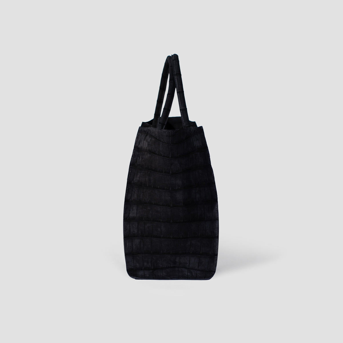 Alligator Tote Bag Nubuck Black