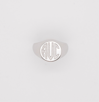 Sterling Signet Ring Round