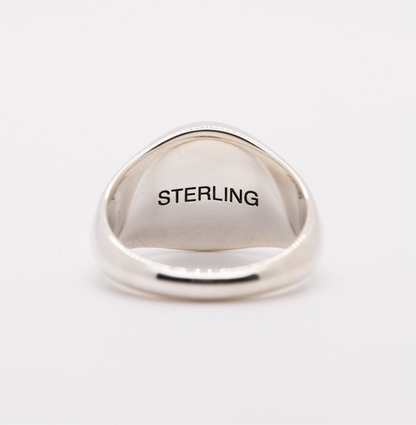 Sterling Signet Ring Round