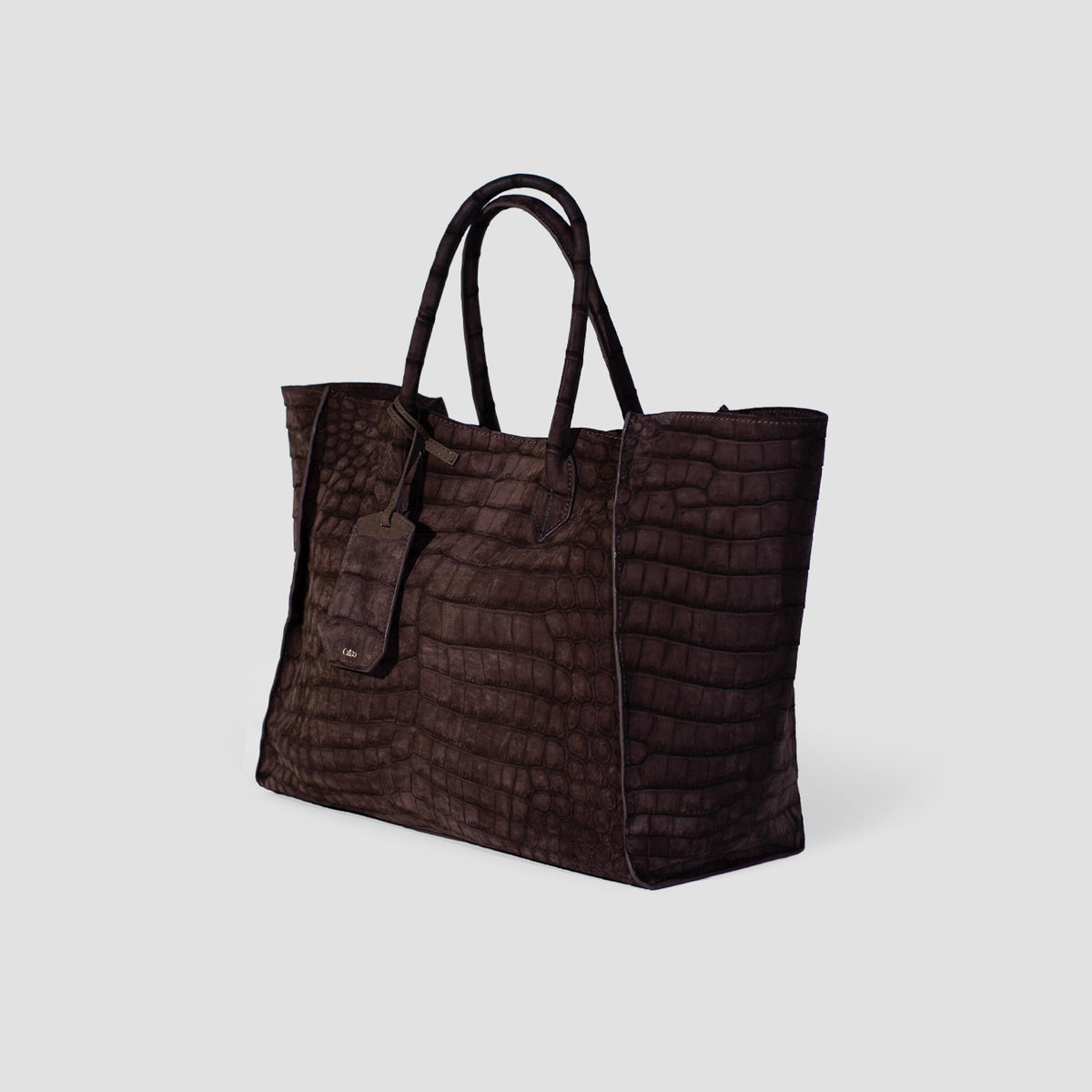 Alligator Tote Bag Nubuck Brown