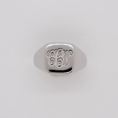 Sterling Signet Ring Square