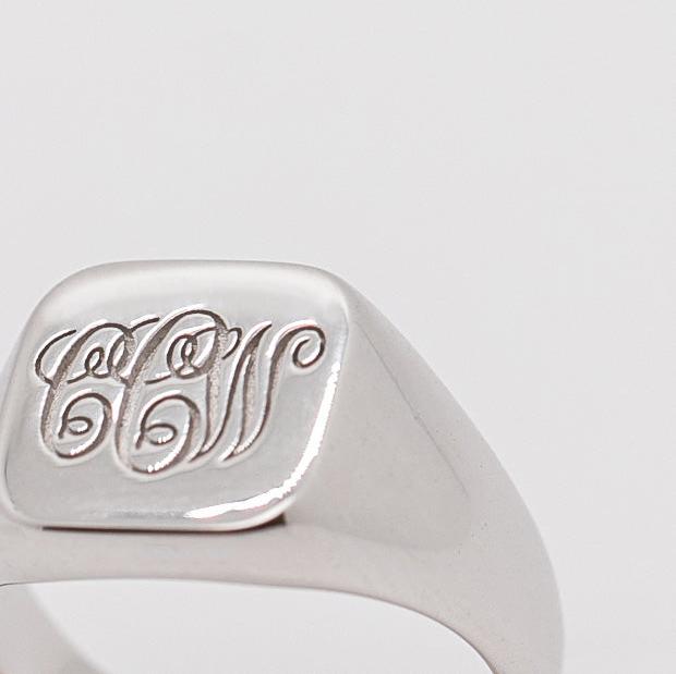 Sterling Signet Ring Square