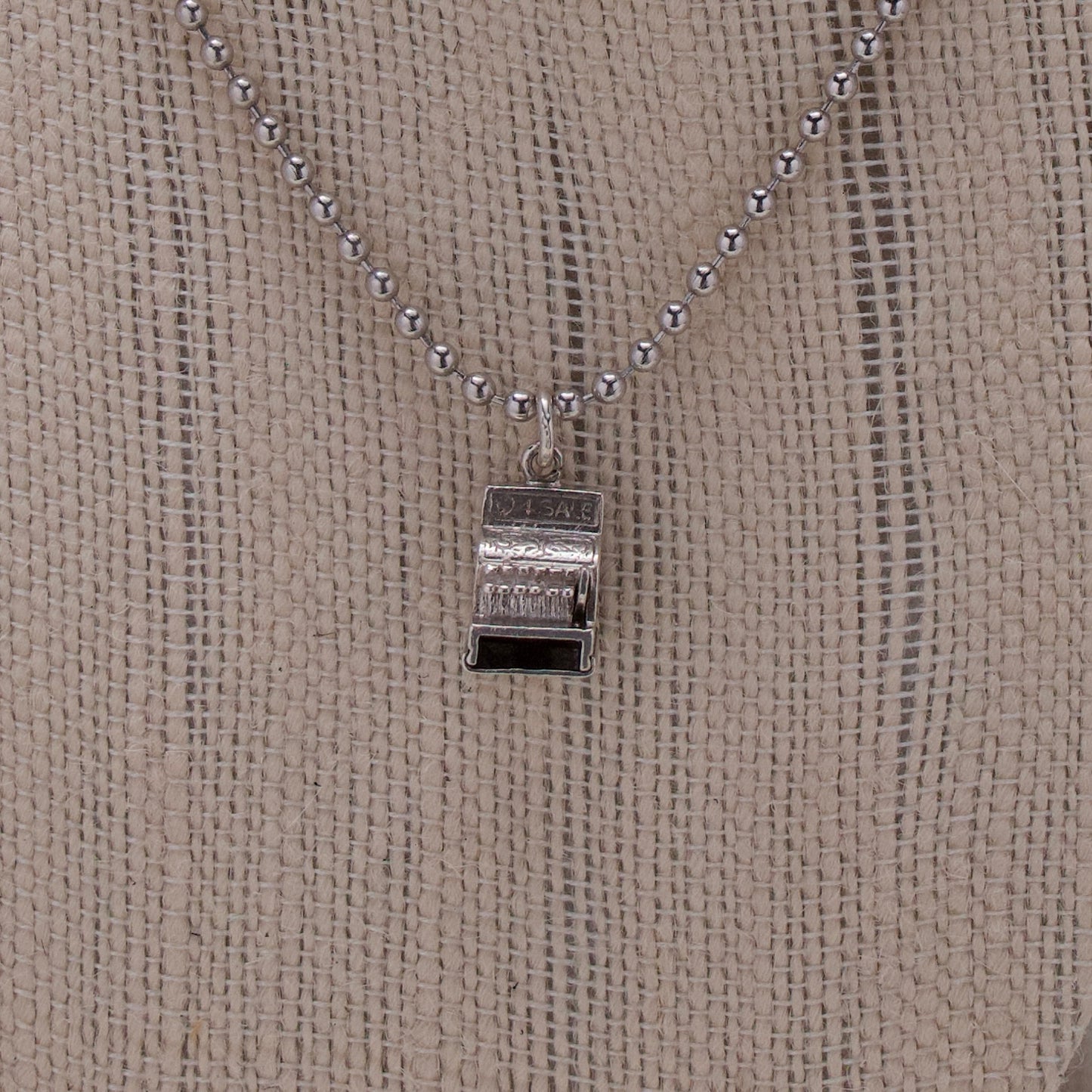Sterling Fregola Necklace with Cashier Pendant