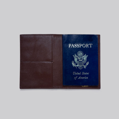 Alligator Passport Holder Brown